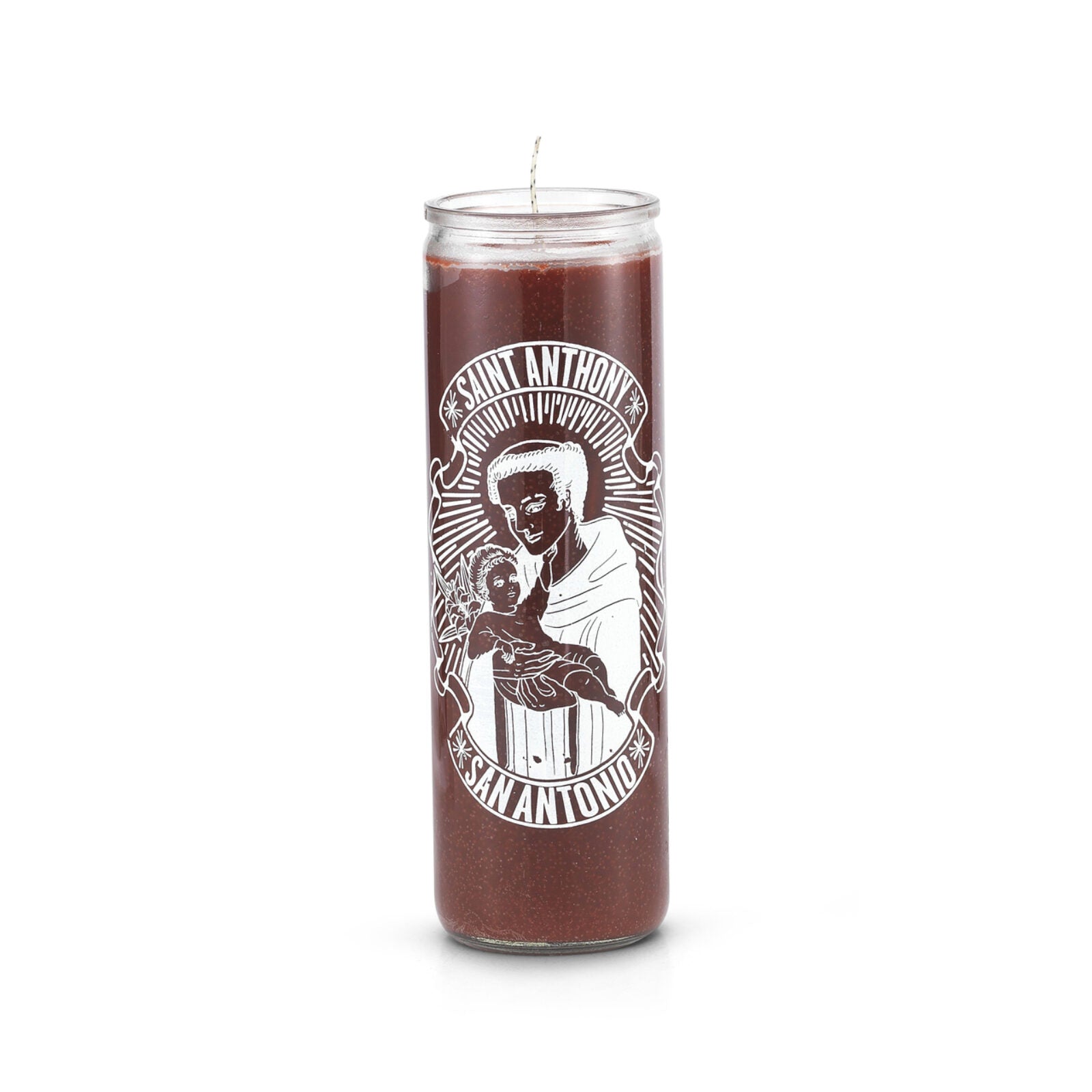 Saint Anthony (San Antonio) 7 Day Saint Candle Brown Check My Vibes