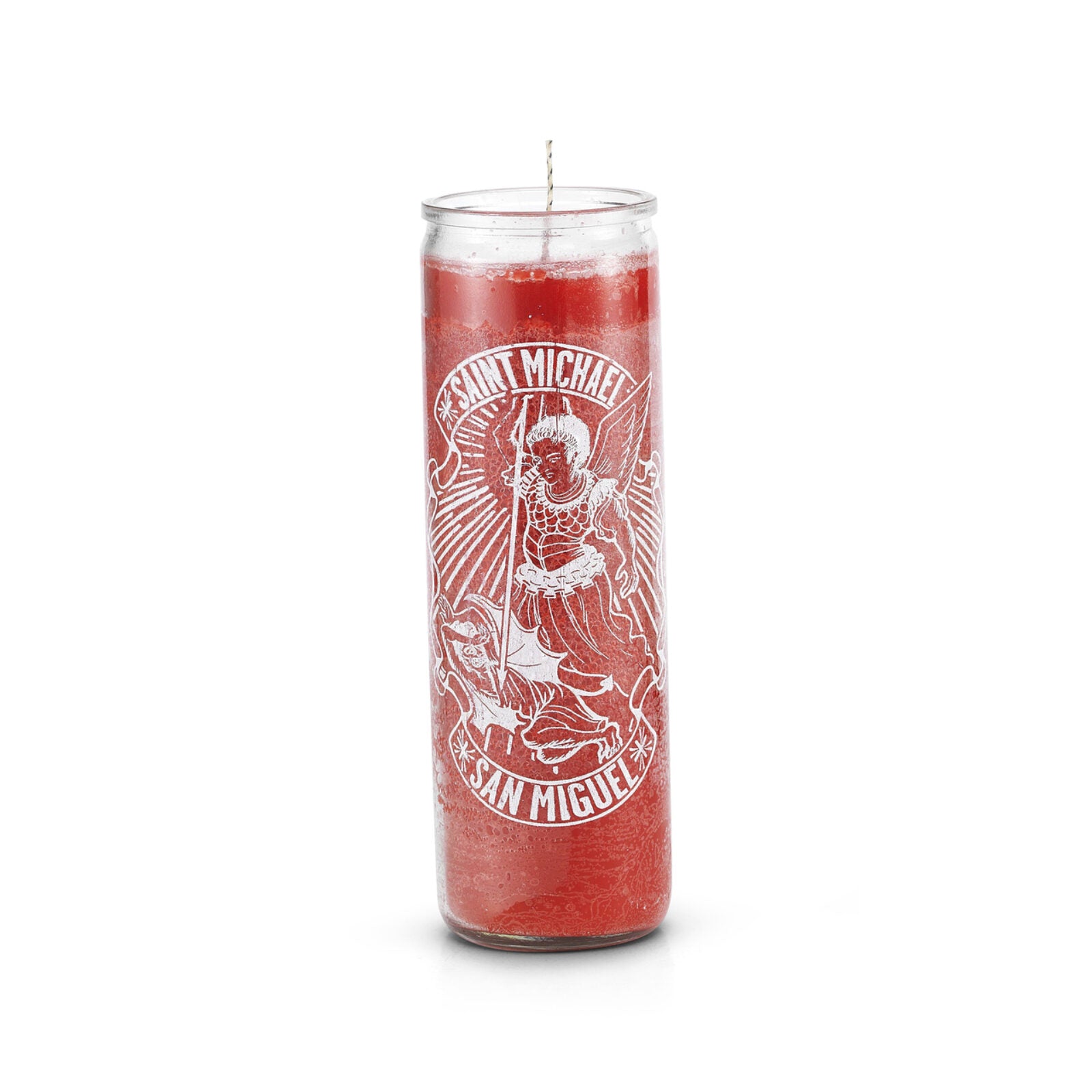 Saint Michael (San Miguel) Candle, Red, 7 Day Check My Vibes
