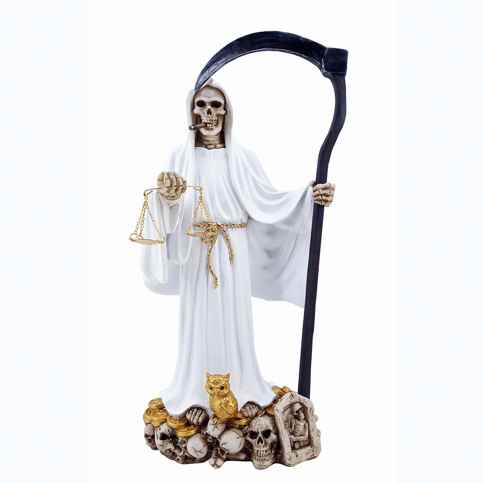 Santisima Muerte Statue 13" White
