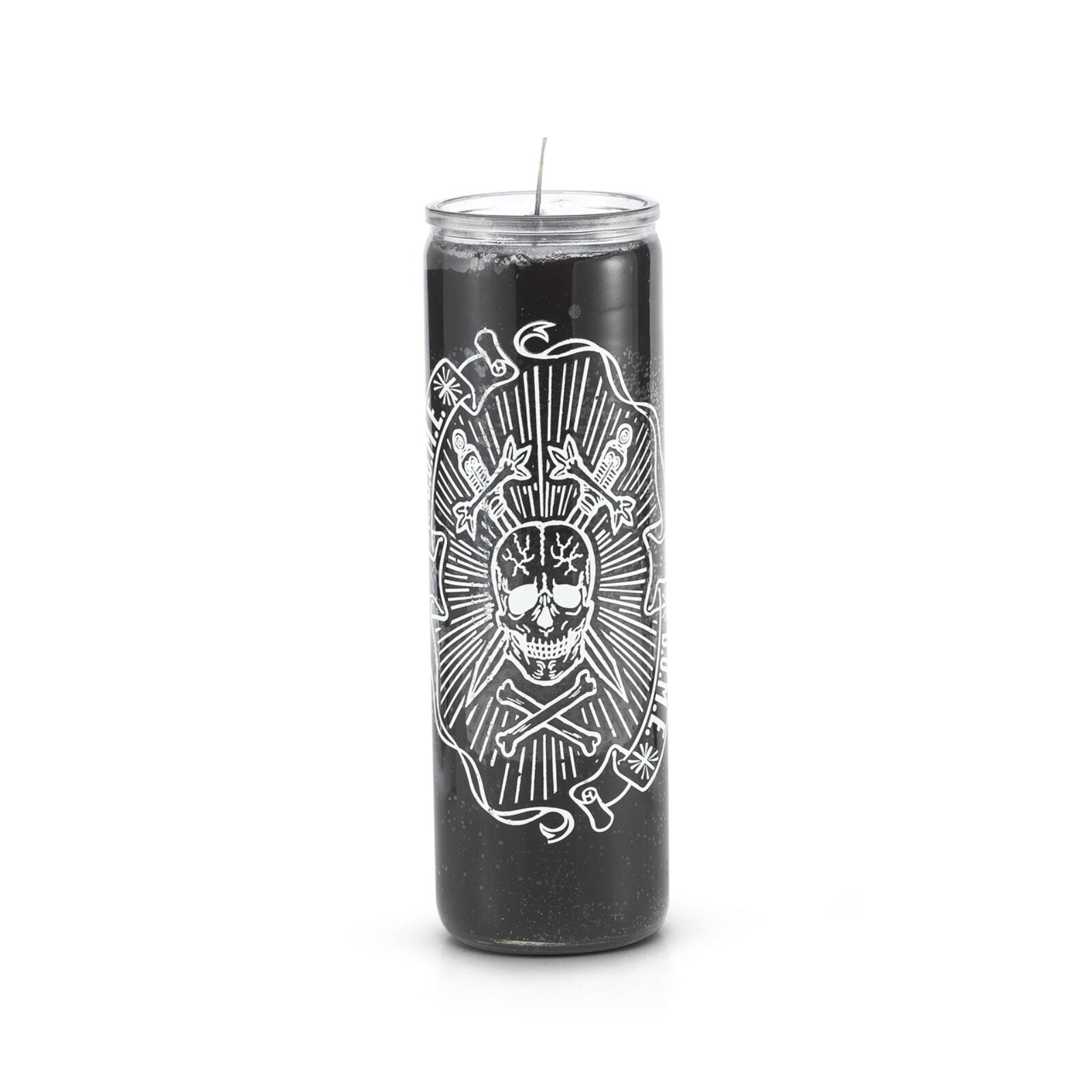 Skull (D.U.M.E) 7 Day 1 Color Prayer Candle Black Check My Vibes