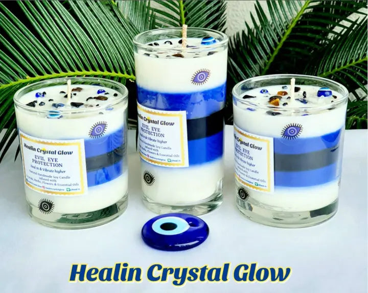 Evil Eye Aroma Velas Luxury Personalized Candles set botanica21division