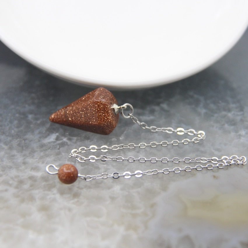 Natural Quartz Reiki Healing Pendulum CasaDeVodou