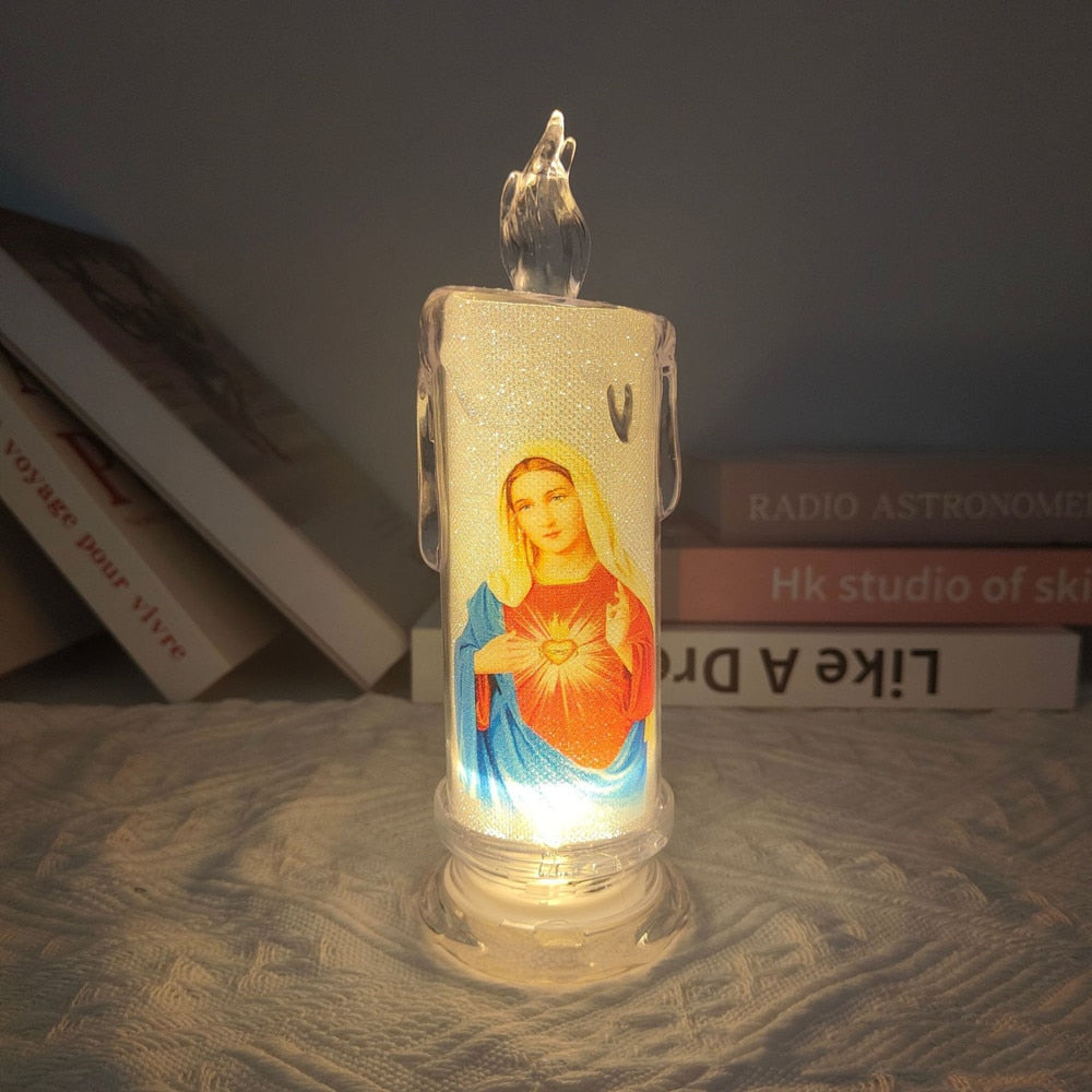 Jesus Virgin Christ LED Candle CasaDeVodou