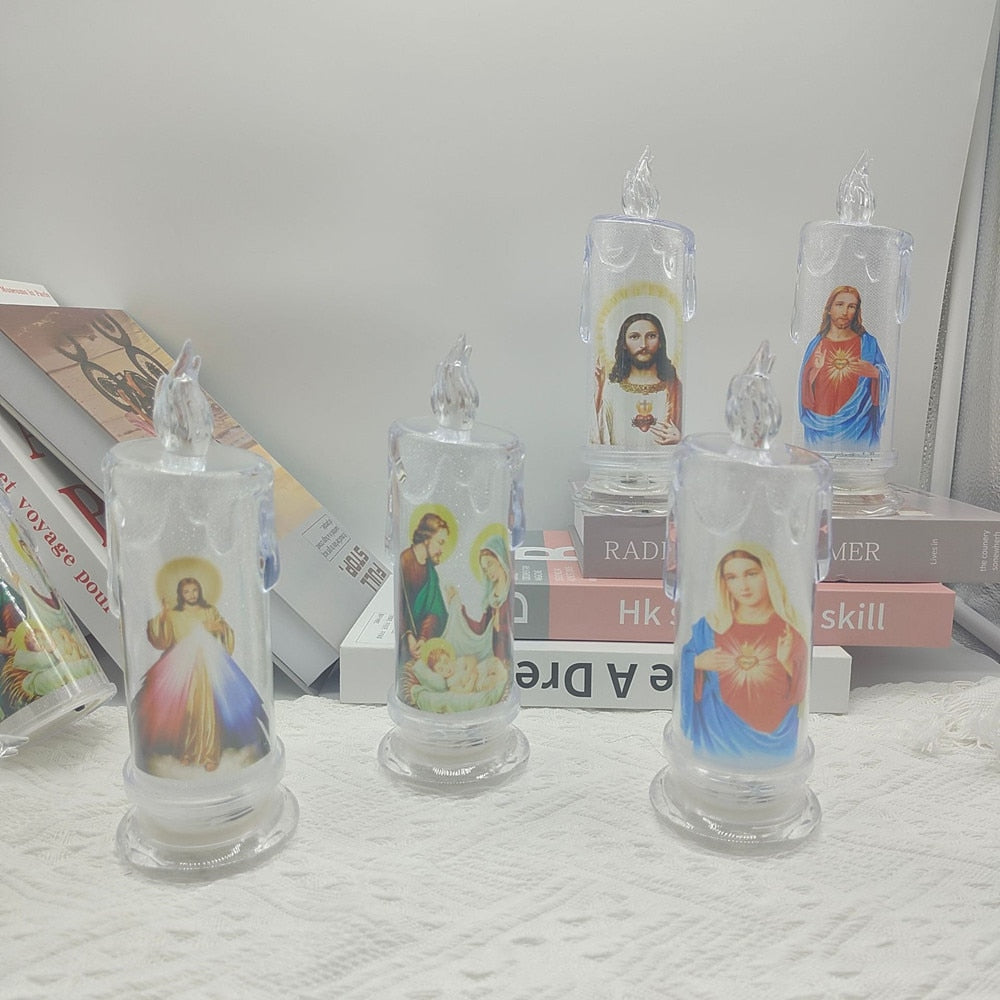 Jesus Virgin Christ LED Candle CasaDeVodou