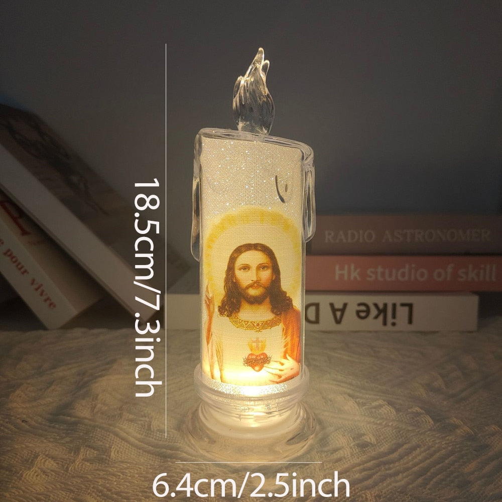 Jesus Virgin Christ LED Candle CasaDeVodou