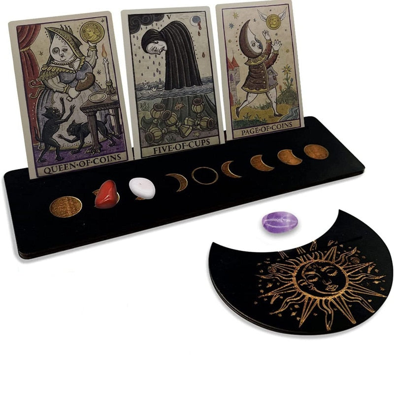 Wooden Card Stand Divination Tools Decor CasaDeVodou