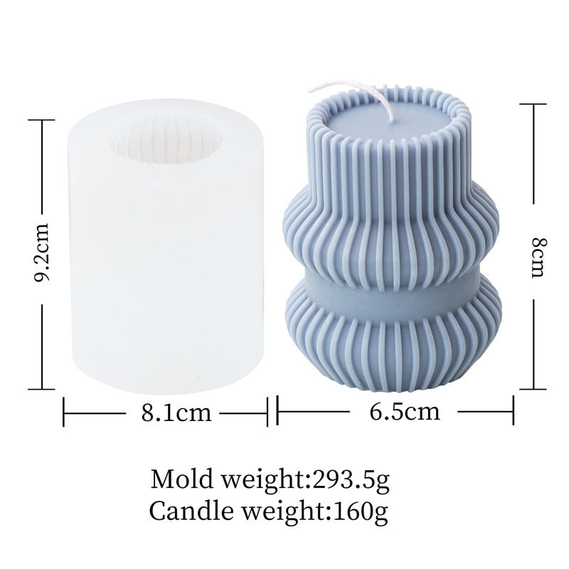 Knot Stripe Cylindrical Candle CasaDeVodou