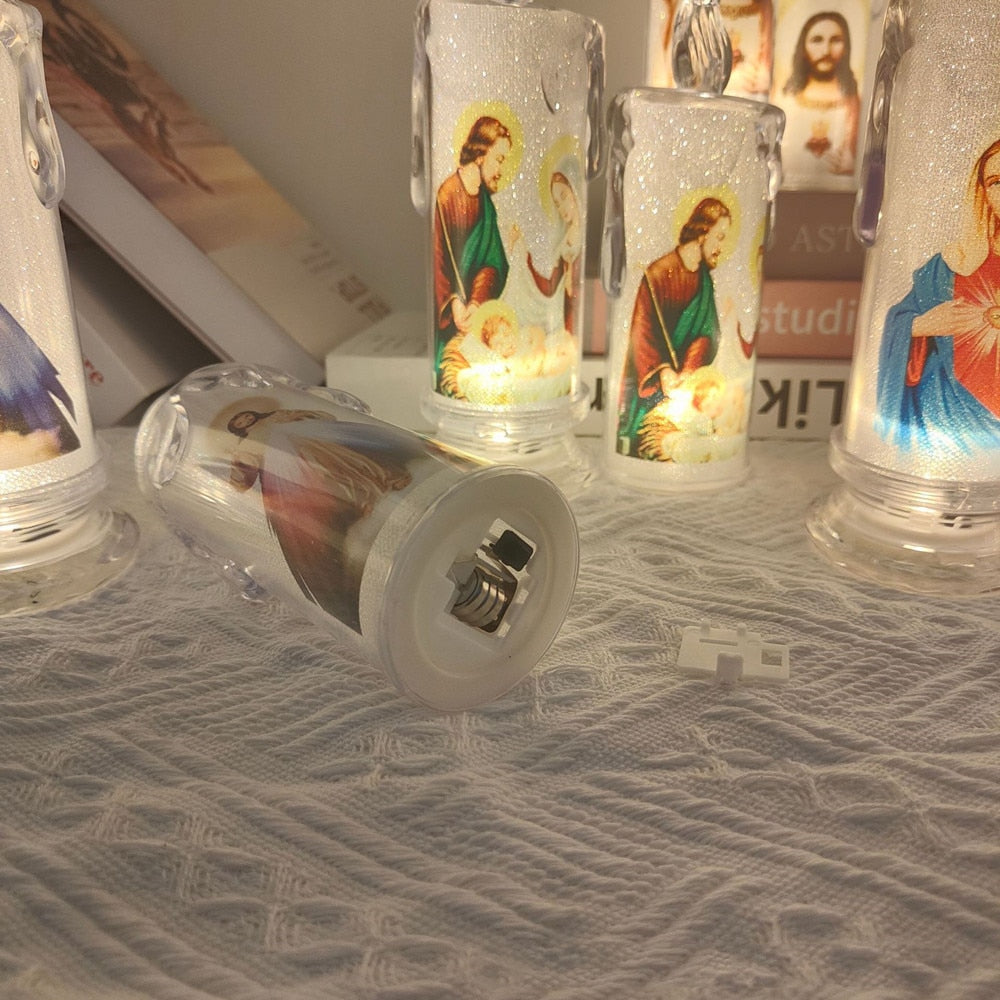Jesus Virgin Christ LED Candle CasaDeVodou