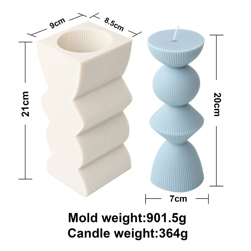 Knot Stripe Cylindrical Candle CasaDeVodou