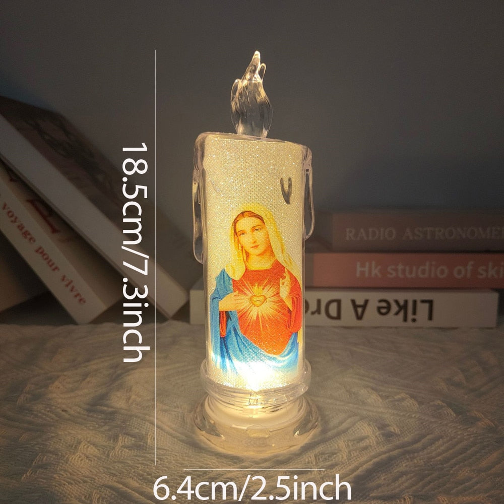 Jesus Virgin Christ LED Candle CasaDeVodou