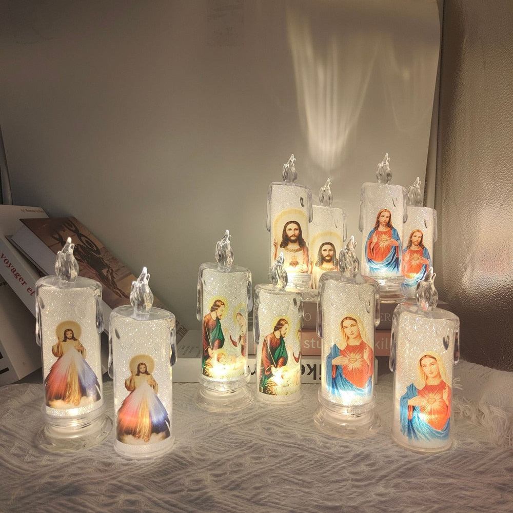 Jesus Virgin Christ LED Candle CasaDeVodou