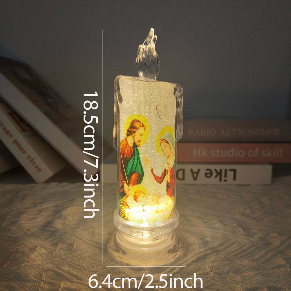 Jesus Virgin Christ LED Candle CasaDeVodou