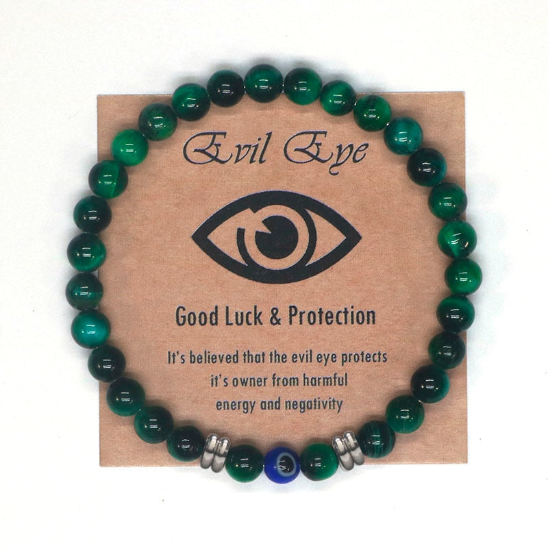 Natural Tiger Eye Beaded Bracelet CasaDeVodou