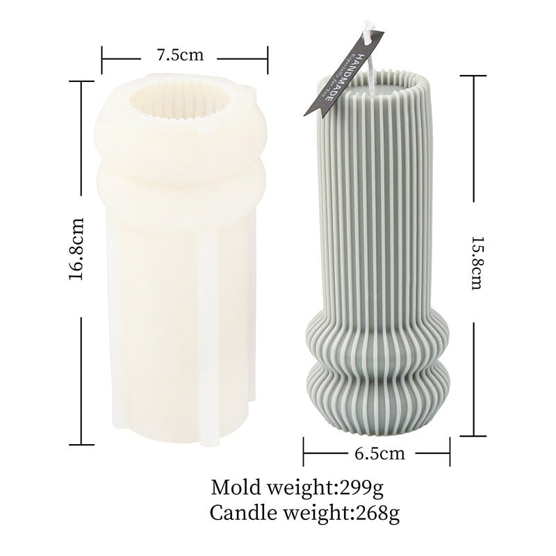 Knot Stripe Cylindrical Candle CasaDeVodou