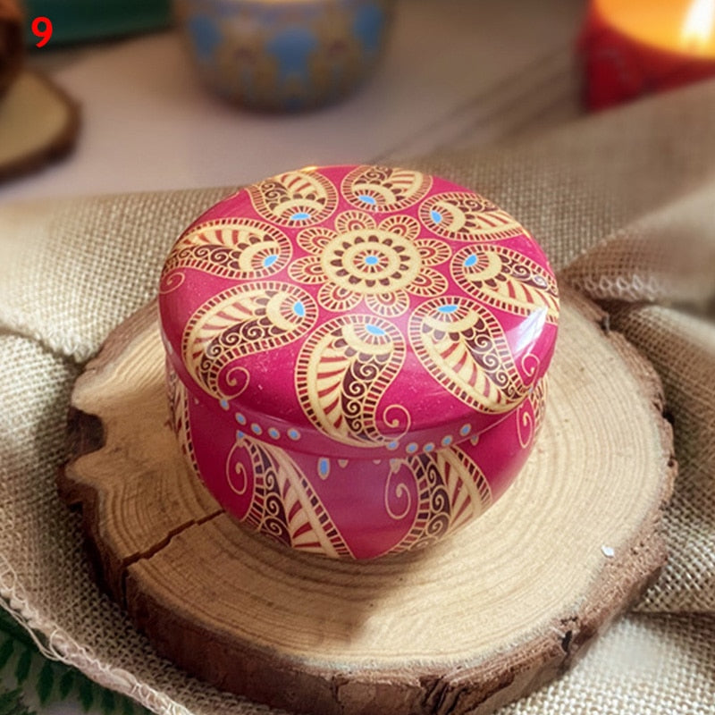 Vintage Flower Candle Jars CasaDeVodou