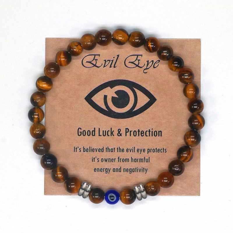 Natural Tiger Eye Beaded Bracelet CasaDeVodou