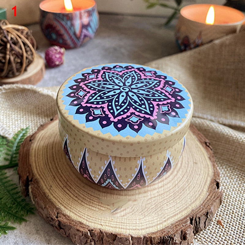 Vintage Flower Candle Jars CasaDeVodou