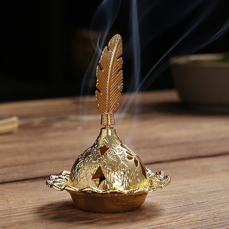 Lotus Flower Incense Burner Buddhism Buddha Holder Brass Mini Sandalwood Censer Incense Metal Craft Home Decoration Spiritual Vibes Check
