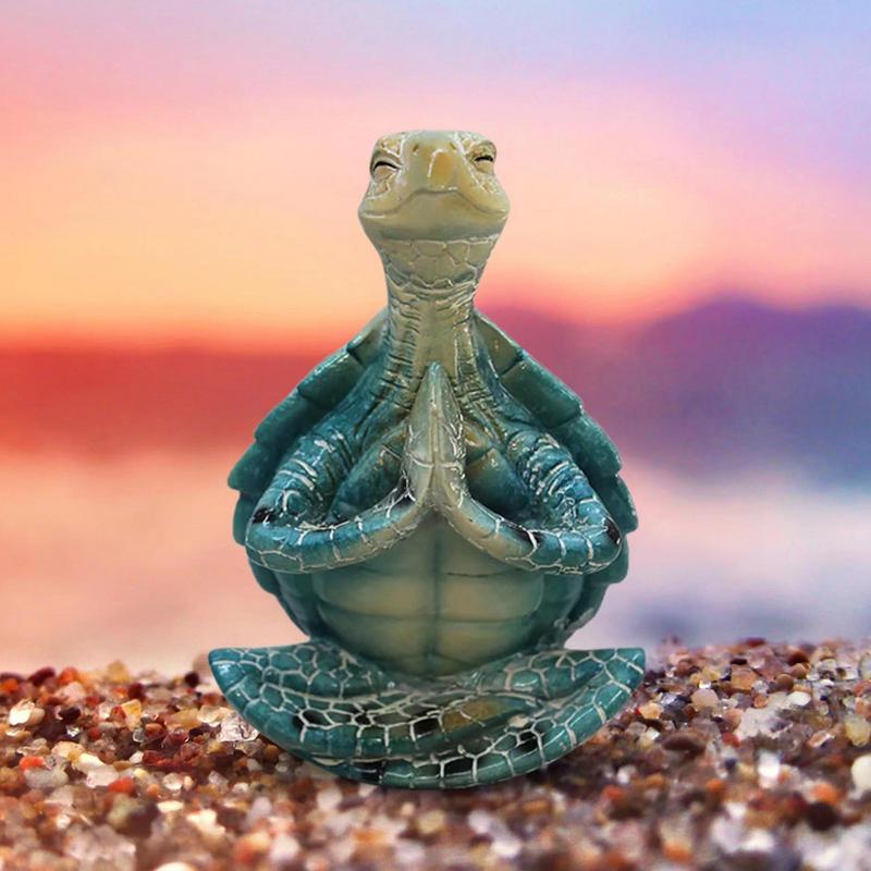 Mini Zen Yoga Sea Turtle Sculpture CasaDeVodou