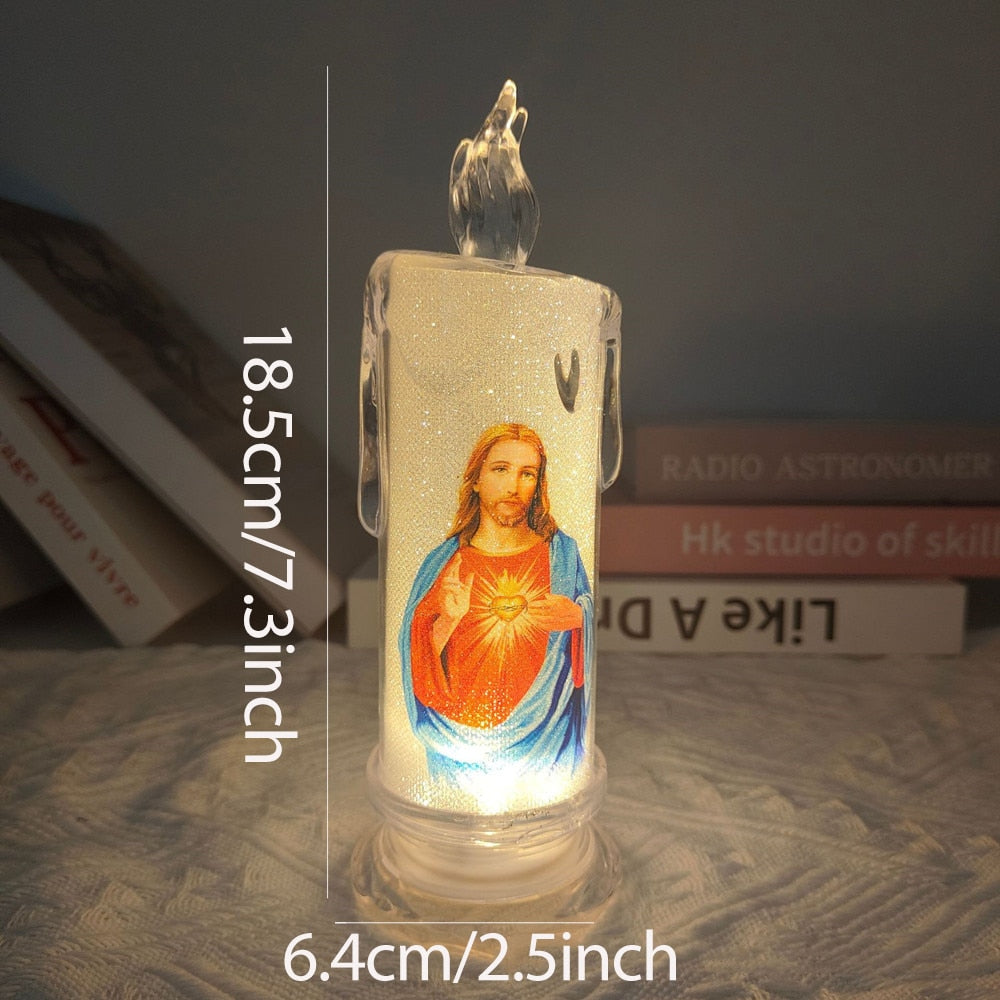 Jesus Virgin Christ LED Candle CasaDeVodou