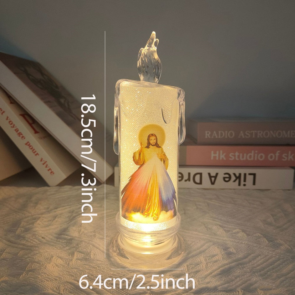 Jesus Virgin Christ LED Candle CasaDeVodou