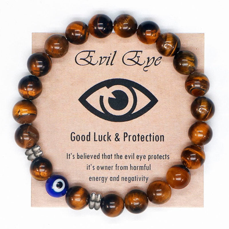 Natural Tiger Eye Beaded Bracelet CasaDeVodou