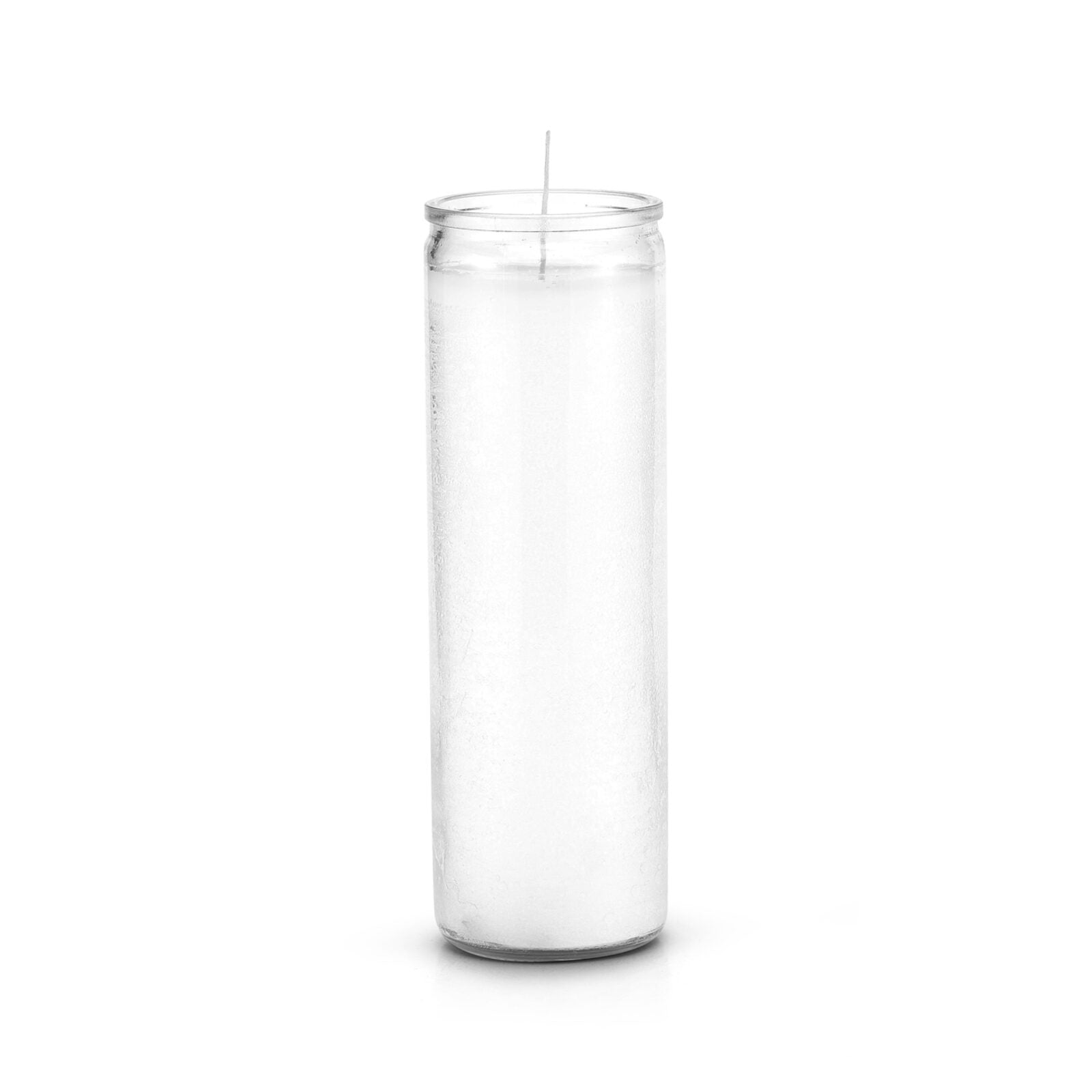 7 Day Plain Candle White Check My Vibes