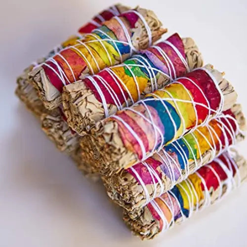 white sage bundle with flower petal botanica21division