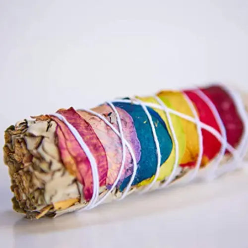 white sage bundle with flower petal botanica21division