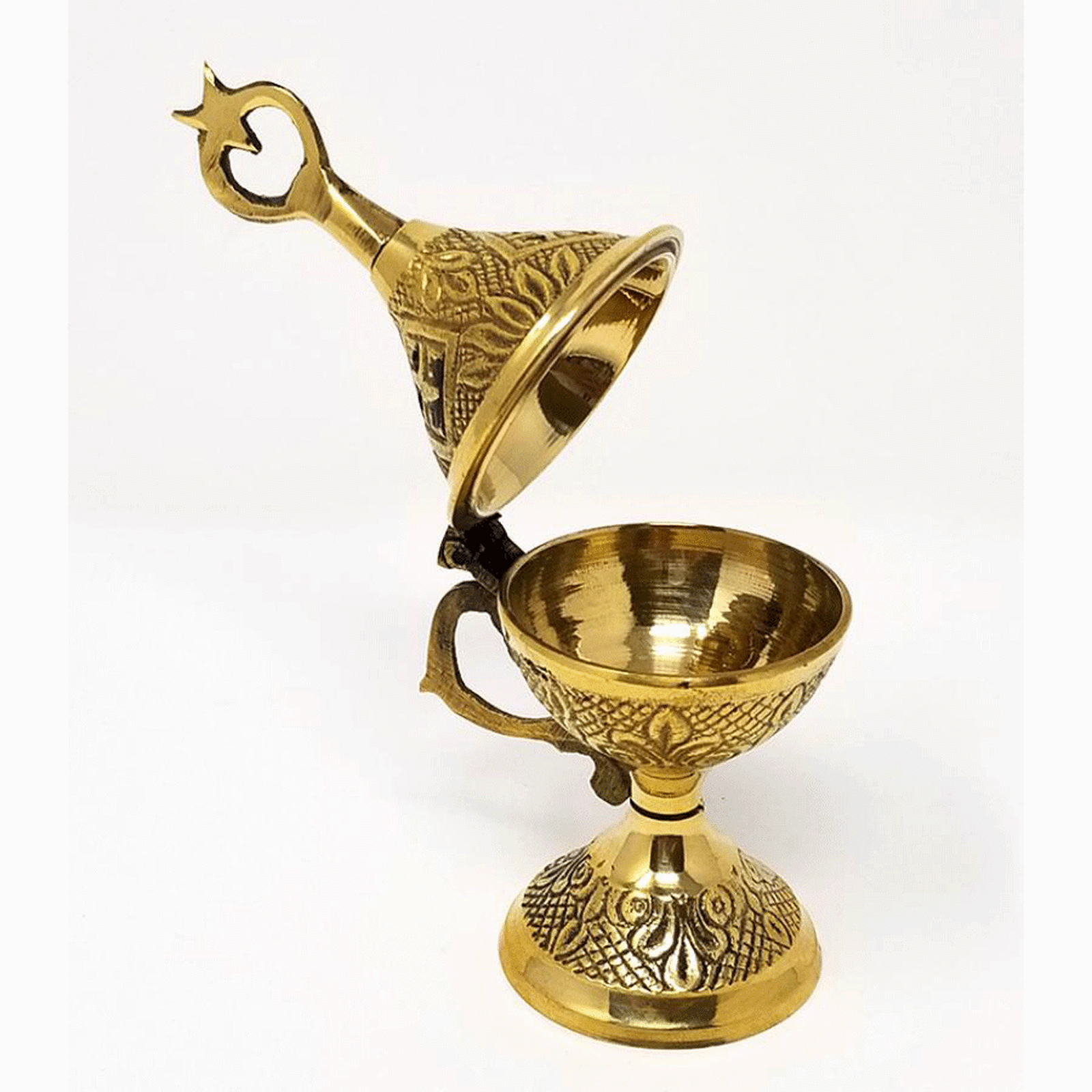 4.5" Brass Incense Burner