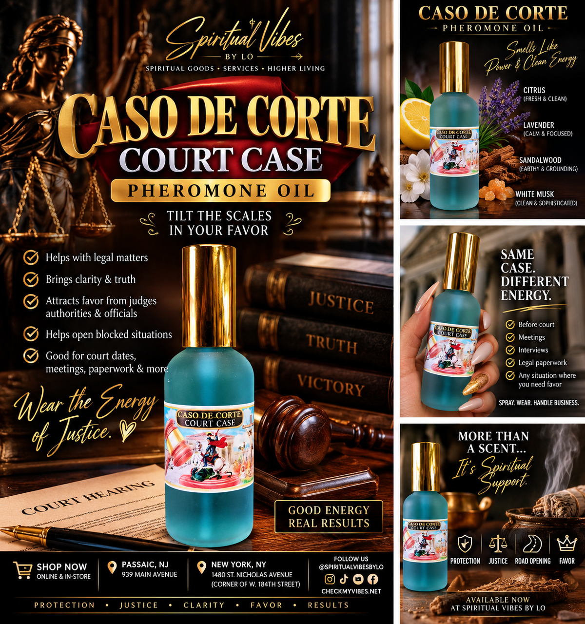 Caso de Corte | Court Case Pheromone Perfume ⚖️✨ 4oz spray bottle