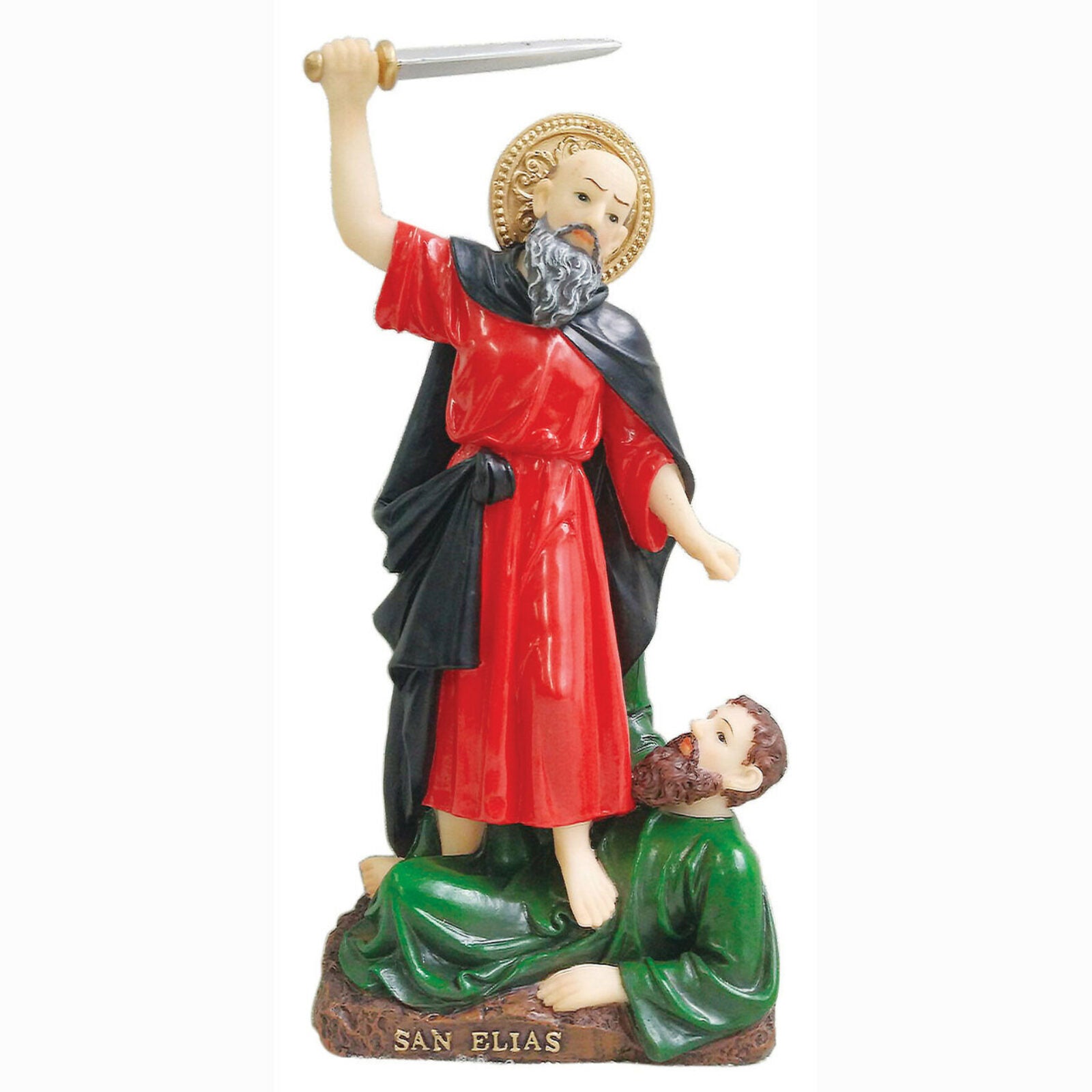 Saint Elias Statue Red 12"