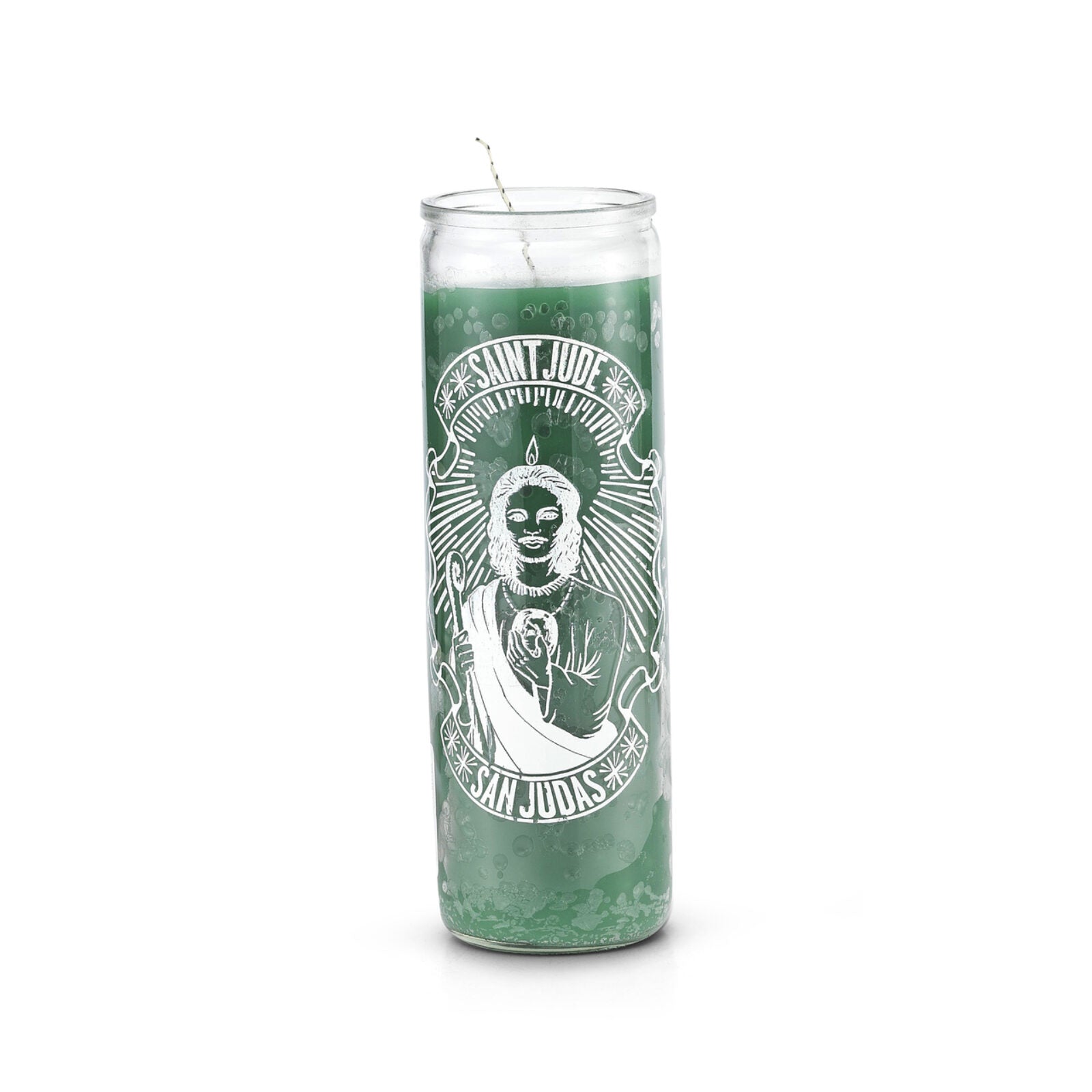 Saint Jude (San Judas) Candle, 7 Day, Green Check My Vibes