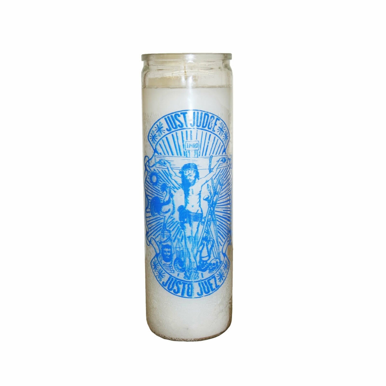 Just Judge 7 Day Saint Candle White Check My Vibes