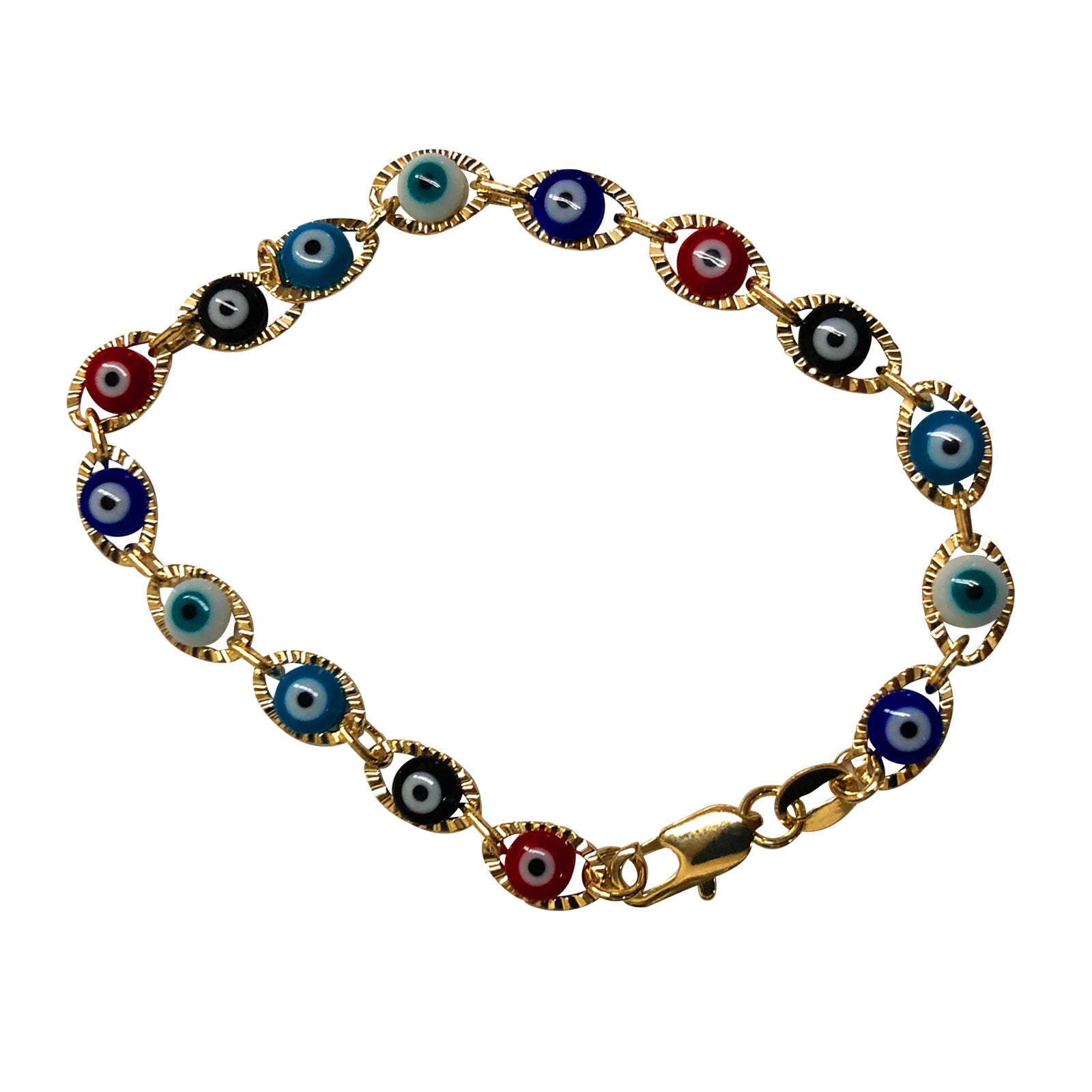 Multicolor Evil Eye Ankle Bracelet