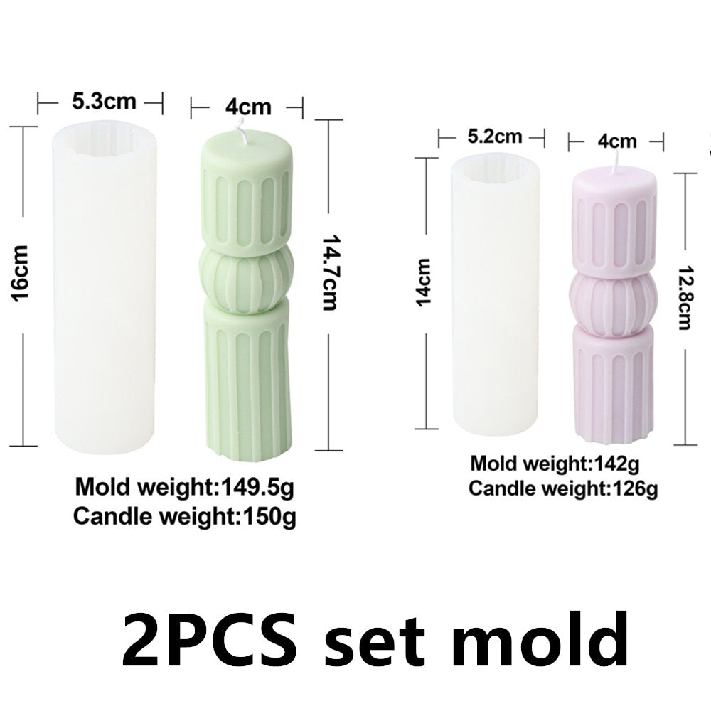 Knot Stripe Cylindrical Candle CasaDeVodou